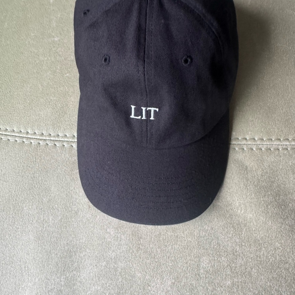Black Baseball Cap with 'LIT' Embroidery
